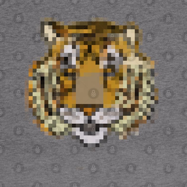 Tiger Portrait Pixelart by ellenhenryart